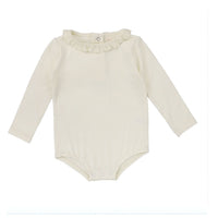 Lil Legs Ruffle Onesie Cream