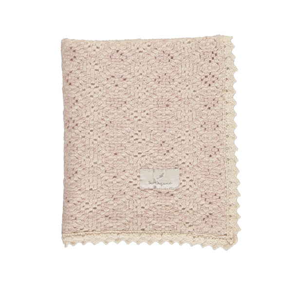 Bebe Organic Crochet Blanket Rose