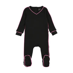 Cuddle & Coo Neon Pink Trim Stretchie