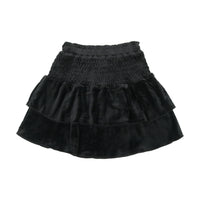 Panther Velour Black Tiered Skirt