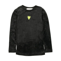 Panther Neon Heart Velour Top