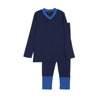 Cuddle & Coo Royal Blue V Neck Pajamas