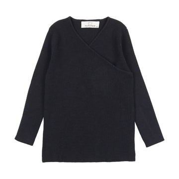 Panther Dark Navy Knit Wrap Top