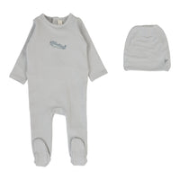 Lilette By Lil Legs Graphic Footie Set Pale Blue