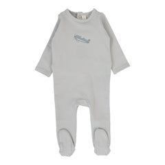 Lilette By Lil Legs Graphic Footie Pale Blue