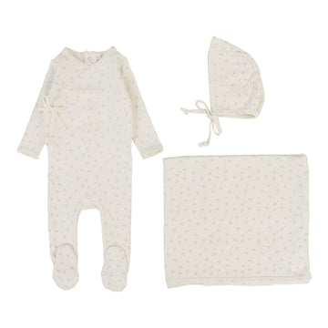 Lilette By Lil Legs Bud Layette Set Cream/Pink