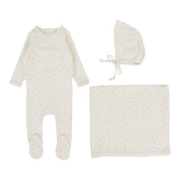 Lilette By Lil Legs Bud Layette Set Cream/Pink