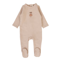 Lilette By Lil Legs Graphic Footie Dusty Pink