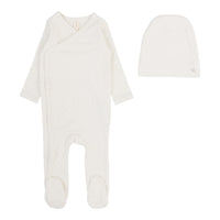 Lilette By Lil Legs Take Me Home X Print Footie Set Cream/Oat