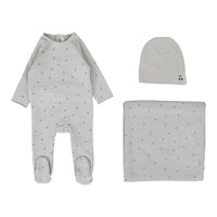 Lilette By Lil Legs Cherry Print Layette Set Pale Blue