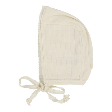 Lilette By Lil Legs Fine Pointelle Bonnet Cream