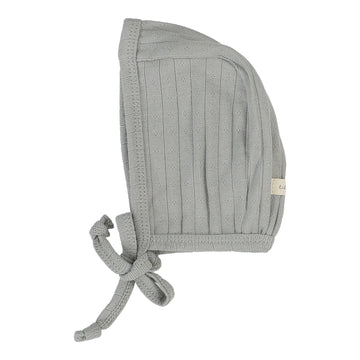 Lilette By Lil Legs Fine Pointelle Bonnet Light Blue