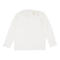 Lil Legs Ruffle Tee Off White