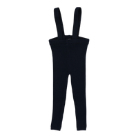 Analogie By Lil Legs Knit Long Suspender Leggings - Black