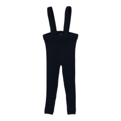 Analogie By Lil Legs Knit Long Suspender Leggings - Black