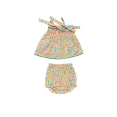 Early Sunday Didi Baby Smock Top & Bloomers Emma Floral Mint (FJ-SS26-00075)