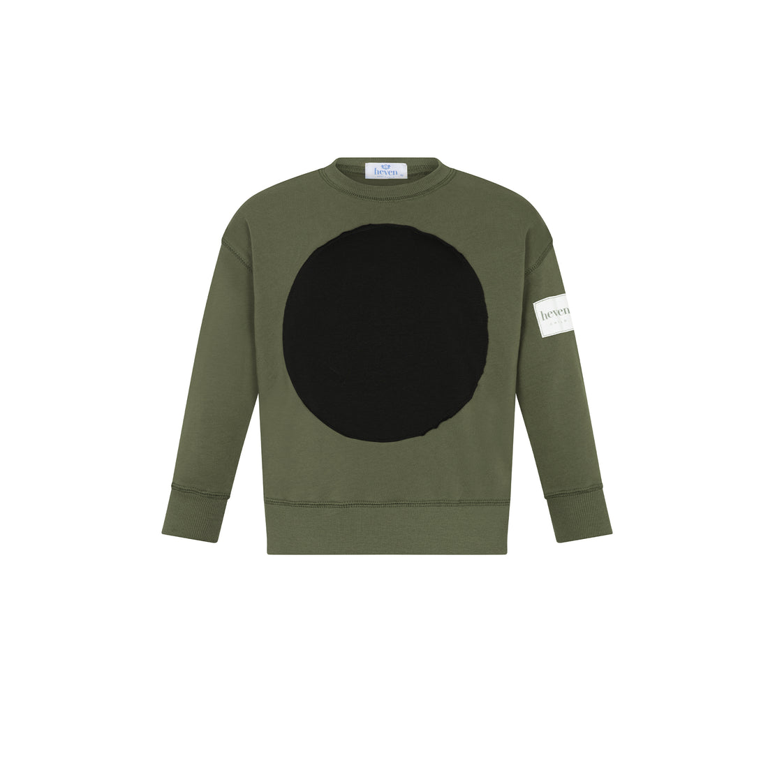 Heven Child Boys Circle Patch Sweatshirt - Green