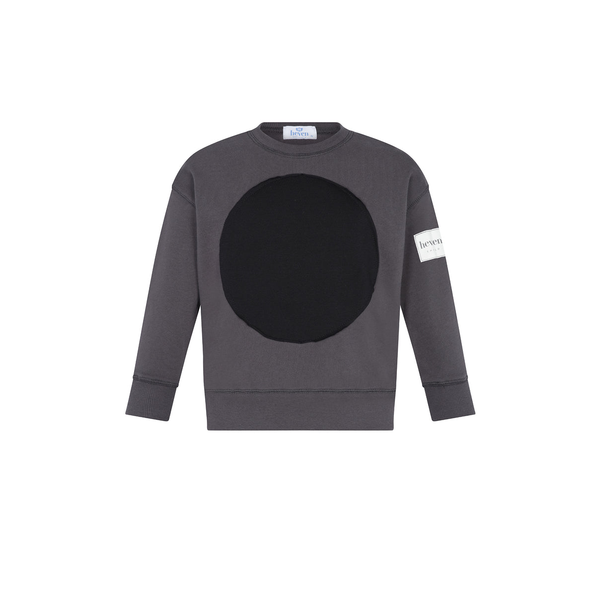 Heven Child Boys Circle Patch Sweatshirt - Grey