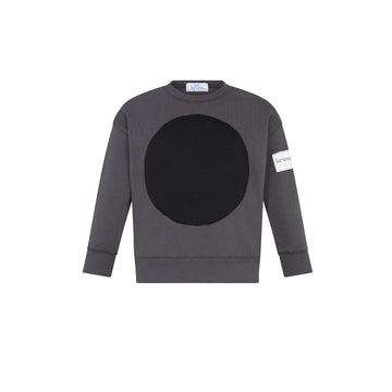 Heven Child Boys Circle Patch Sweatshirt - Grey
