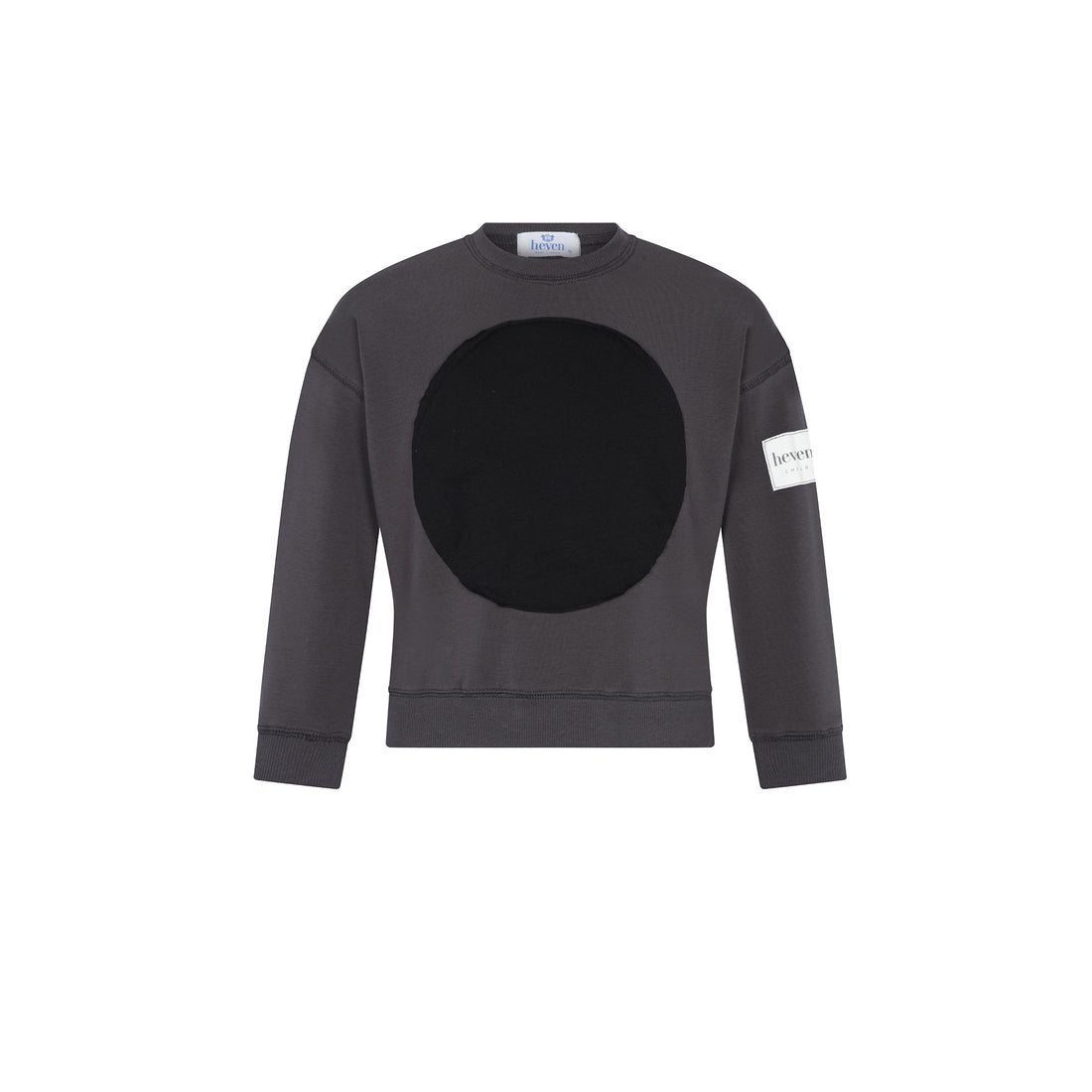 Heven Child Girls Circle Patch Sweatshirt - Grey