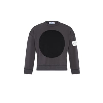 Heven Child Girls Circle Patch Sweatshirt - Grey