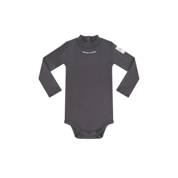 Heven Child Because It’s Heven Turtleneck Onesie - Grey