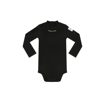 Heven Child Because It’s Heven Turtleneck Onesie - Black
