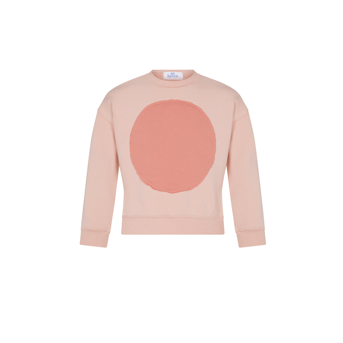 Heven Child Girls Circle Patch Sweatshirt - Pink