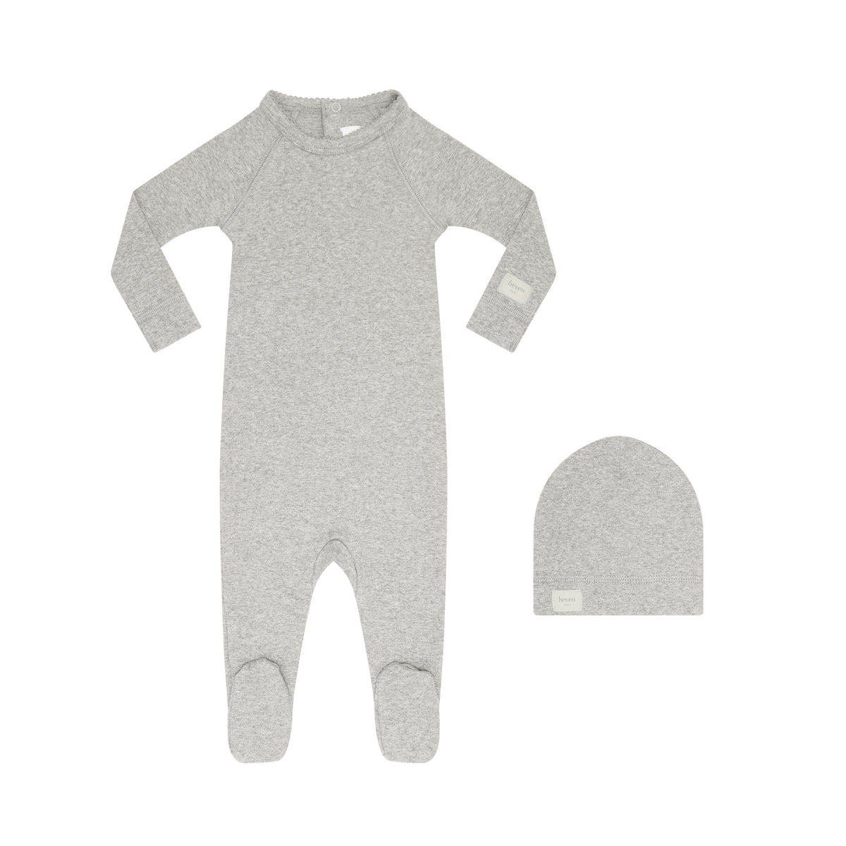 Heven Child Baby Footie - Heather Grey