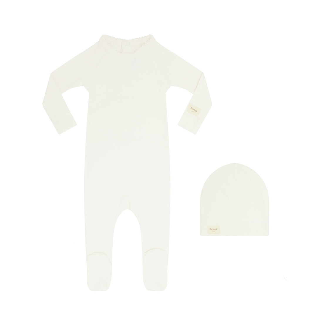 Heven Child Baby Footie - Ivory