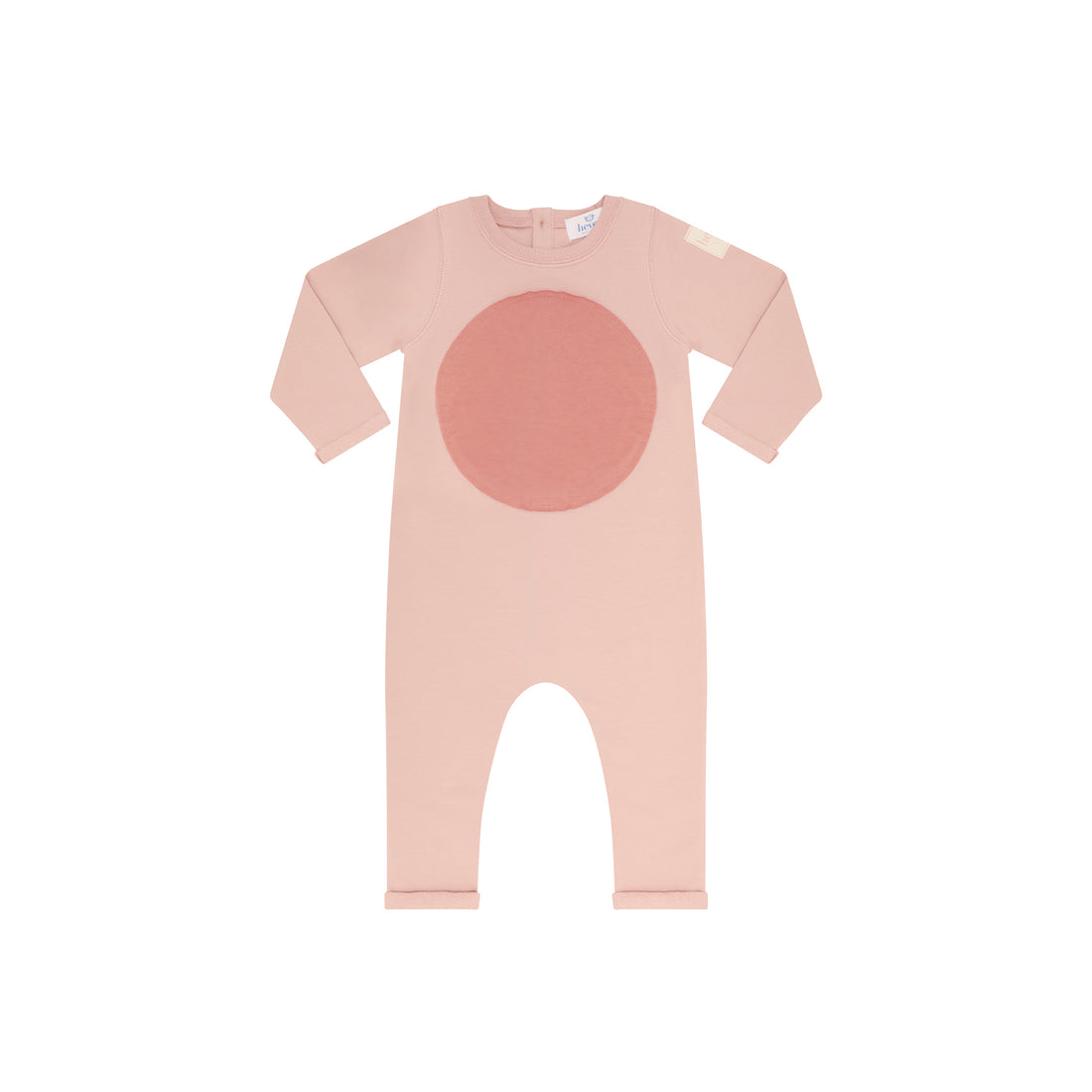 Heven Child Baby Circle Patch Romper - Pink