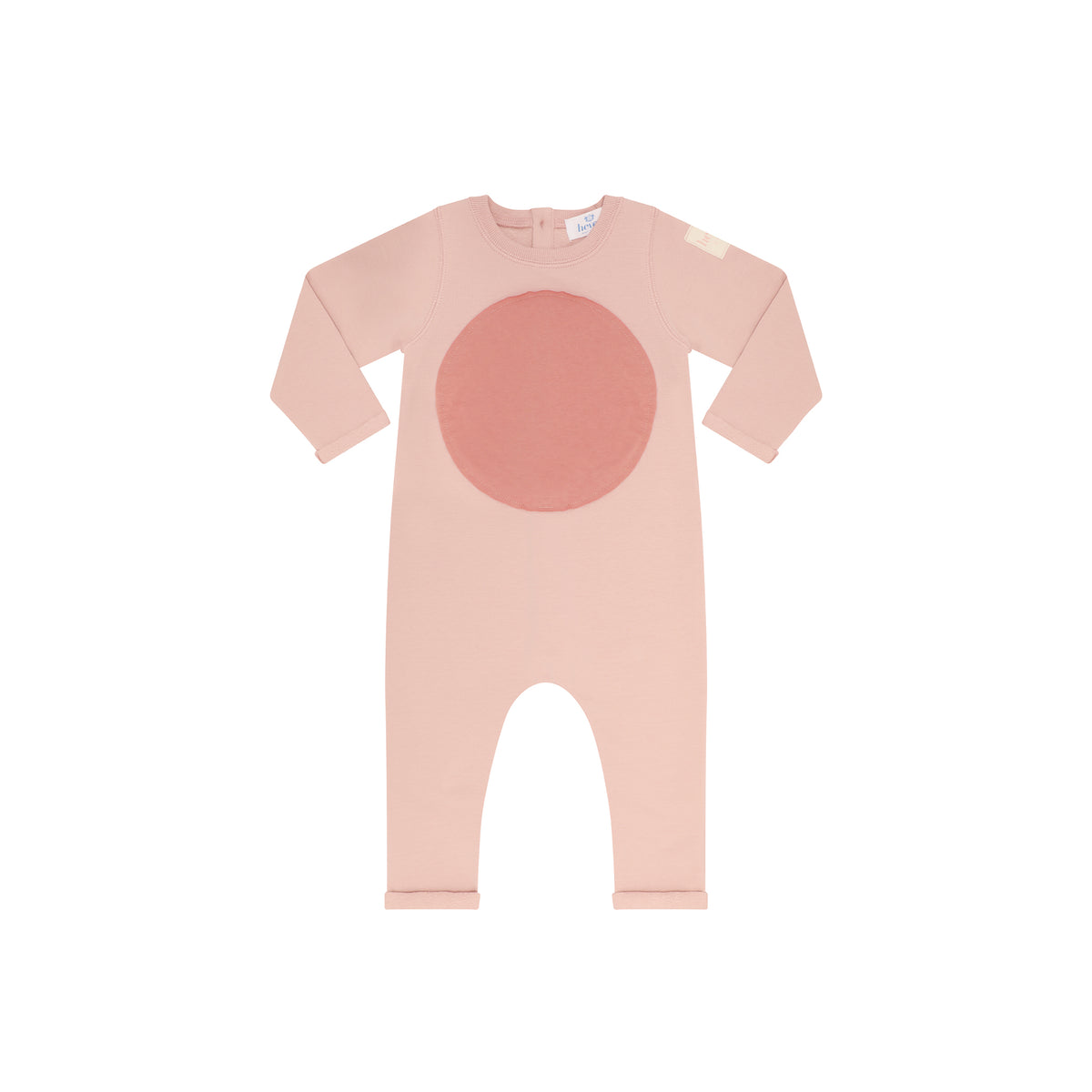 Heven Child Baby Circle Patch Romper - Pink