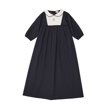 Analogie By Lil Legs Bib Maxi 3/4 Sleeve - Navy