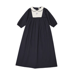 Analogie By Lil Legs Bib Maxi 3/4 Sleeve - Navy