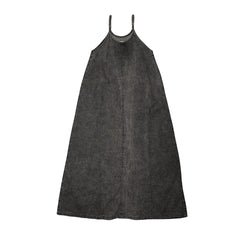 Analogie By Lil Legs Denim Maxi Slip Dress - Black Wash