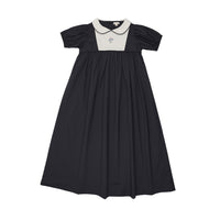 Analogie By Lil Legs Bib Maxi Short Sleeve - Navy