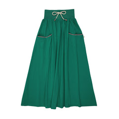 Analogie By Lil Legs Boating Crew Maxi Skirt - Electric Green