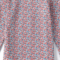 Anecdote Blue Floral Print Mock Neck