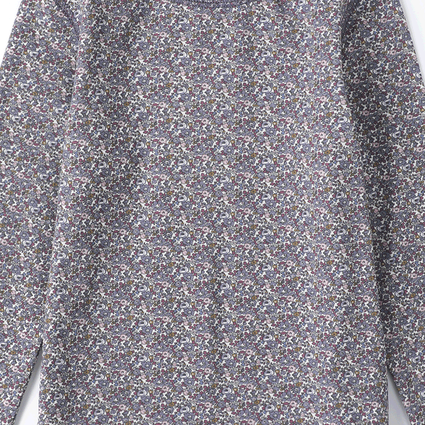 Anecdote Plum Floral Print Mock Neck