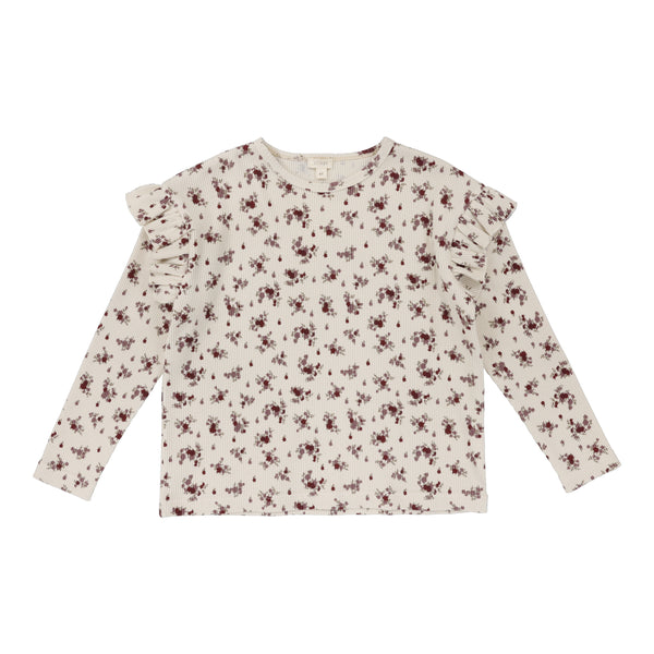 Lil Legs Ruffle Shoulder Tee Cluster Floral