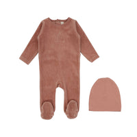 Lilette By Lil Legs Cherry Graphic Footie Set Apricot