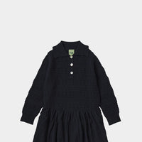 Fub Dark Navy Pointelle Dress (1324 Aw)