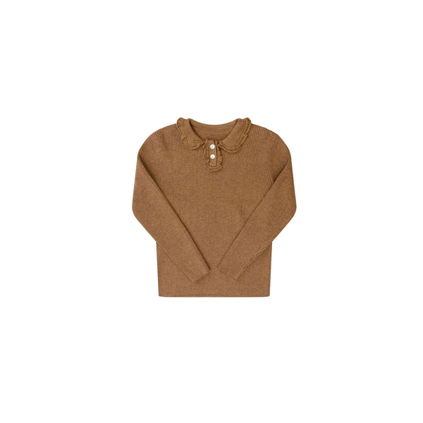 Kipp Ruffle Collar Sweater Camel