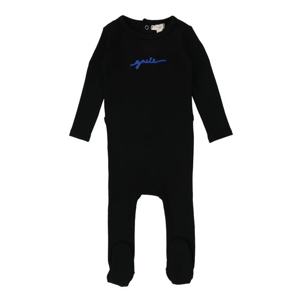 Lil Legs Gnite Footie Black/Blue