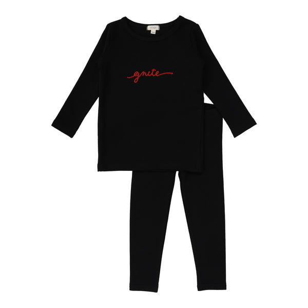 Lil Legs Gnite Lounge Set Black/Red