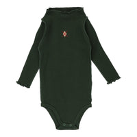 Lil Legs Ribbed Funnel Neck Onesie Grn/Em