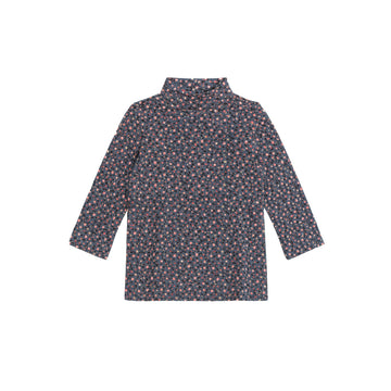 Lil Legs Printed Mocknecks Grey Floral