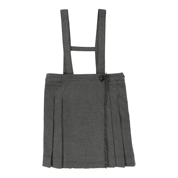 Analogie By Lil Legs Kilt Skirt Grey Houndstooth