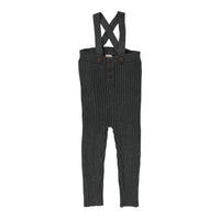 Analogie By Lil Legs Rib Knit Overalls Grey