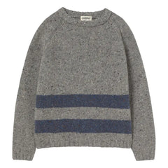Little Cozmo Grey Blue-Tweed Tricot Sweater